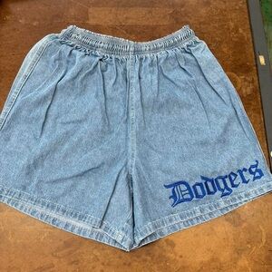 LA Dodgers Blue Denim Women's Shorts